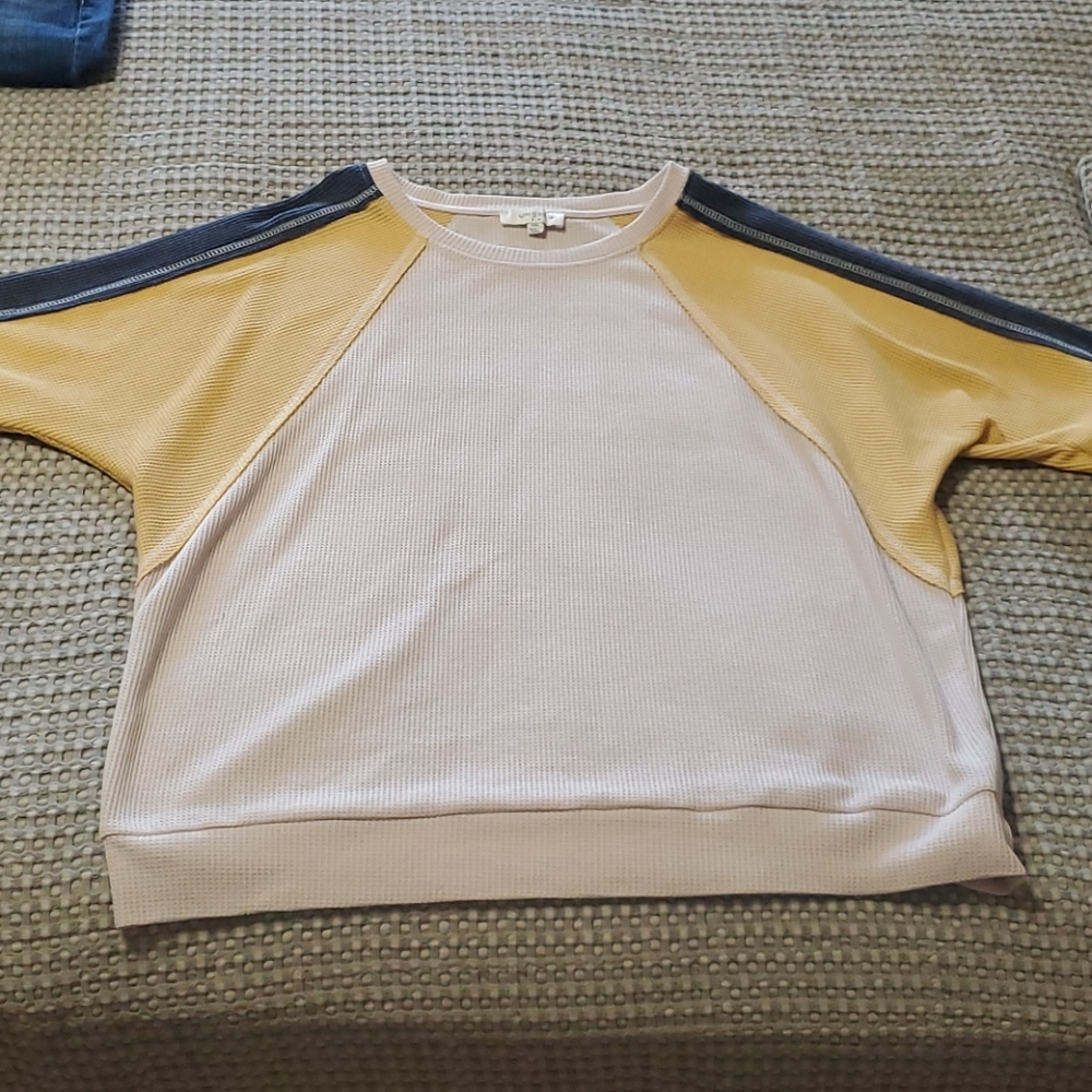 Umgee Waffle knit tee 1XL